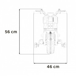 Motocicleta electrica Future QLS-805 roti din plastic + 2 roti ajutatoare 88x46x56 cm putere 25W - Negru