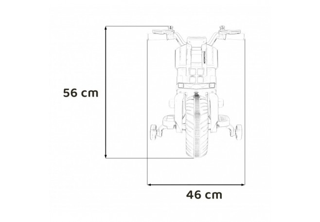 Motocicleta electrica Future QLS-805 roti din plastic + 2 roti ajutatoare 88x46x56 cm putere 25W - Negru