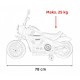 Motocicleta electrica CHOPPER FASTER AHL008 roti si scaun din plastic 78x30x55 cm putere 20W - Albastru