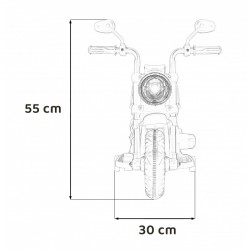 Motocicleta electrica CHOPPER FASTER AHL008 roti si scaun din plastic 78x30x55 cm putere 20W - Rosu
