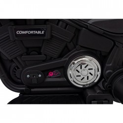 Motocicleta electrica CHOPPER FASTER AHL008 roti si scaun din plastic 78x30x55 cm putere 20W - Alb