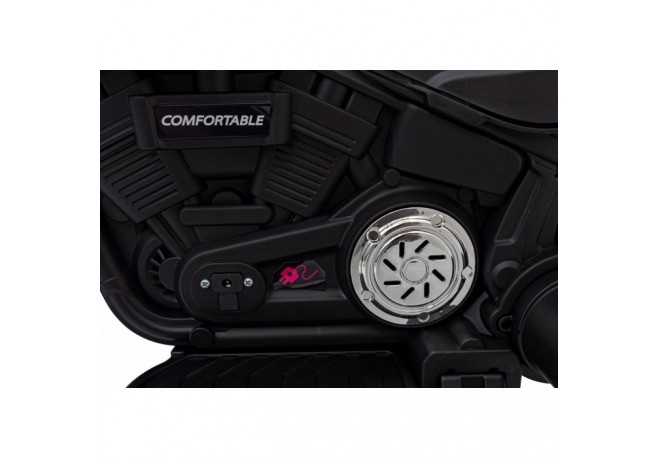 Motocicleta electrica CHOPPER FASTER AHL008 roti si scaun din plastic 78x30x55 cm putere 20W - Alb