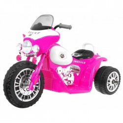 Motocicleta electrica CHOPPER JT568 roti si scaun din plastic 79x46x54 cm putere 20W - Roz