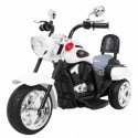 Motocicleta electrica CHOPPER NightBike TR1501 roti si scaun din plastic 92x34x63 cm putere 6V - Alb