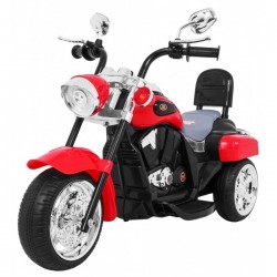 Motocicleta electrica CHOPPER NightBike TR1501 roti si scaun din plastic 92x34x63 cm putere 6V - Rosu