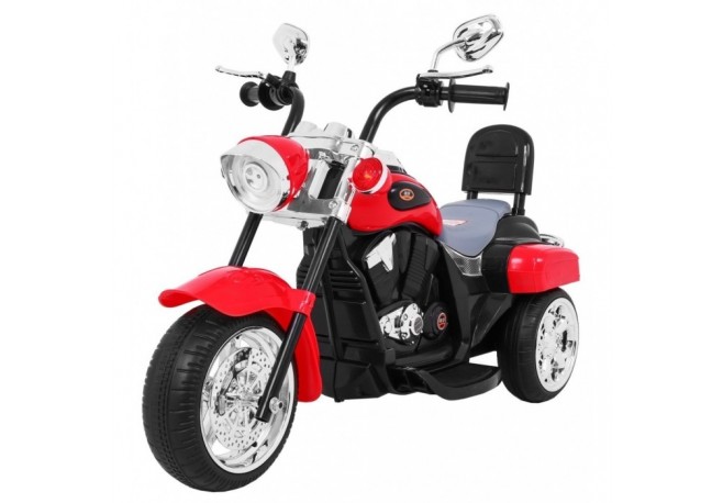 Motocicleta electrica CHOPPER NightBike TR1501 roti si scaun din plastic 92x34x63 cm putere 6V - Rosu