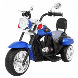 Motocicleta electrica CHOPPER NightBike TR1501 roti si scaun din plastic 92x34x63 cm putere 6V - Albastru