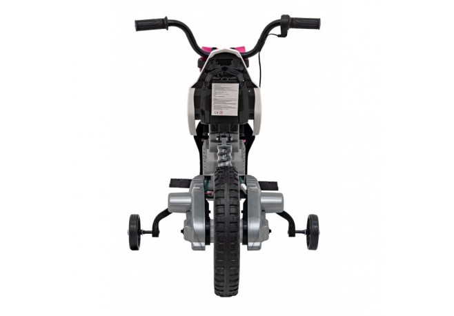 Motocicleta electrica PANTONE 361C roti EVA + 2 roti ajutatoare scaun tapitat 108x59x72 cm putere 60W - Roz