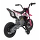 Motocicleta electrica PANTONE 361C roti EVA + 2 roti ajutatoare scaun tapitat 108x59x72 cm putere 60W - Roz