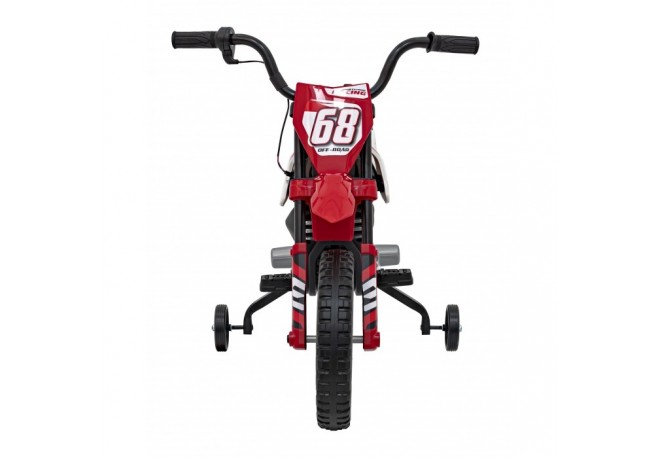 Motocicleta electrica PANTONE 361C roti EVA + 2 roti ajutatoare scaun tapitat 108x59x72 cm putere 60W - Rosu