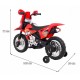 Motocicleta electrica CROSS BDM0912 roti si scaun din plastic + 2 roti ajutatoare 105x50x72 cm putere 6V - Rosu