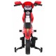 Motocicleta electrica CROSS BDM0912 roti si scaun din plastic + 2 roti ajutatoare 105x50x72 cm putere 6V - Rosu
