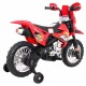 Motocicleta electrica CROSS BDM0912 roti si scaun din plastic + 2 roti ajutatoare 105x50x72 cm putere 6V - Rosu