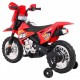 Motocicleta electrica CROSS BDM0912 roti si scaun din plastic + 2 roti ajutatoare 105x50x72 cm putere 6V - Rosu