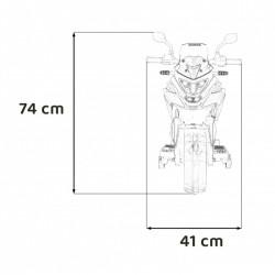 Motocicleta electrica HONDA NC750X roti si scaun din plastic 103x41x74 cm putere 70W - Alb