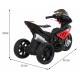Motocicleta electrica BMW HP4 roti din plastic scaun din piele ecologica 81x41x52 cm putere 70W - Rosu