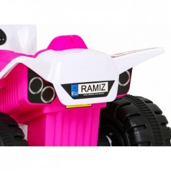 ATV electric The Fastest JS320 roti si scaun din plastic 70x43x44 cm putere 25W - Roz