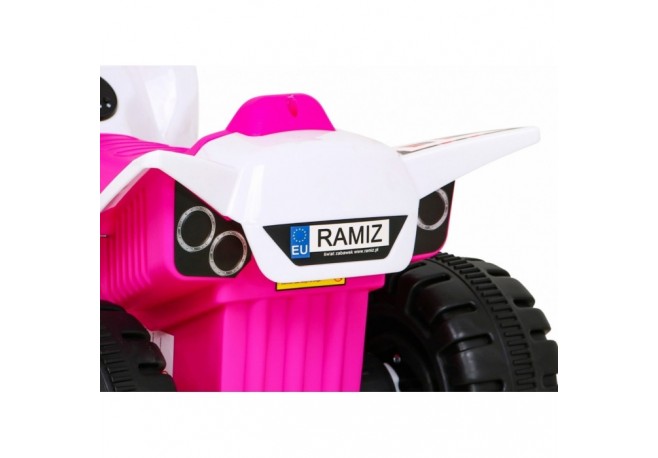 ATV electric The Fastest JS320 roti si scaun din plastic 70x43x44 cm putere 25W - Roz