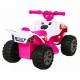 ATV electric The Fastest JS320 roti si scaun din plastic 70x43x44 cm putere 25W - Roz