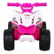 ATV electric The Fastest JS320 roti si scaun din plastic 70x43x44 cm putere 25W - Roz