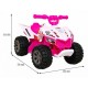 ATV electric The Fastest JS320 roti si scaun din plastic 70x43x44 cm putere 25W - Roz
