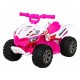 ATV electric The Fastest JS320 roti si scaun din plastic 70x43x44 cm putere 25W - Roz