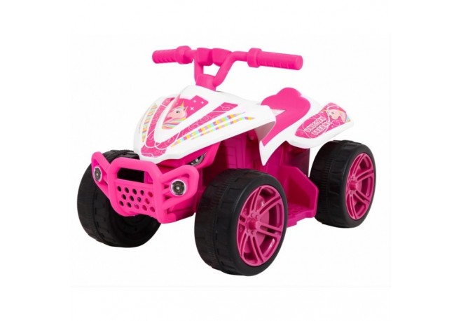 ATV electric LITTLE MONSTER TR1805 roti si scaun din plastic 70x38.5x42 cm putere 25W - Roz