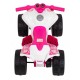 ATV electric LITTLE MONSTER TR1805 roti si scaun din plastic 70x38.5x42 cm putere 25W - Roz