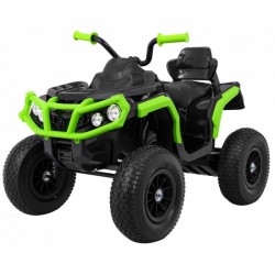 ATV electric AIR BDM0906 roti gonflabile scaun tapitat 102x65x73 cm putere 90W - Negru Verde