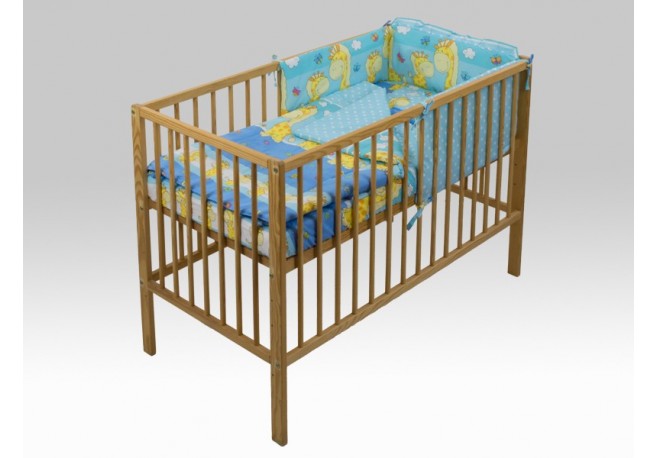 Lenjerie MyKids Happy Giraffe Albastru 4 Piese 140x70