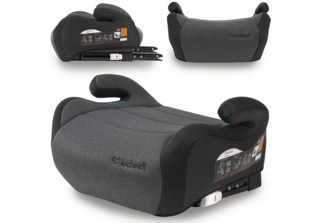 Inaltator auto 125-150 cm cu ISOFIX Kidwell Ovan - Black Gray