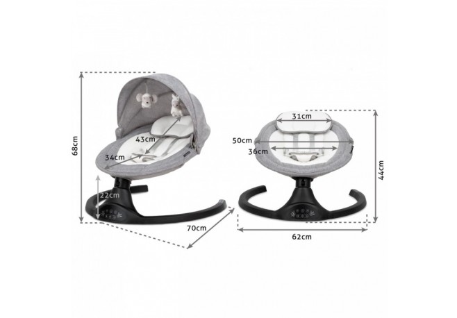 Leagan electric 2 in 1 Kidwell Luxi - Black Dark Melange