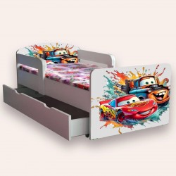Pat copii sertar ,tineret Fulger-Cars