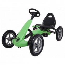 Kart cu pedale si roti gonflabile varsta 3 ani+ 113x60x65 cm Gokart STAR - Verde