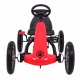 Kart cu pedale si roti gonflabile varsta 3 ani+ 113x60x65 cm Gokart STAR - Rosu