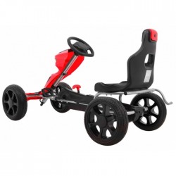 Kart cu pedale si roti EVA varsta 3 ani+ 123x60x69 cm Gokart GRAND RIDE - Rosu