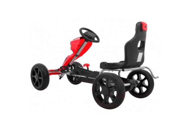 Kart cu pedale si roti EVA varsta 3 ani+ 123x60x69 cm Gokart GRAND RIDE - Rosu