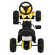 Kart cu pedale roti si scaun din plastic 60x35x39 cm Gokart - Galben