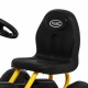 Kart cu pedale roti si scaun din plastic 60x35x39 cm Gokart - Galben