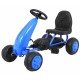 Kart cu pedale roti si scaun din plastic 60x35x39 cm Gokart - Albastru