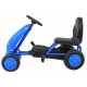 Kart cu pedale roti si scaun din plastic 60x35x39 cm Gokart - Albastru