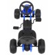 Kart cu pedale roti si scaun din plastic 60x35x39 cm Gokart - Albastru