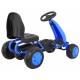 Kart cu pedale roti si scaun din plastic 60x35x39 cm Gokart - Albastru