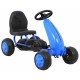 Kart cu pedale roti si scaun din plastic 60x35x39 cm Gokart - Albastru