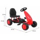 Kart cu pedale roti si scaun din plastic 60x35x39 cm Gokart - Rosu