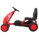 Kart cu pedale roti si scaun din plastic 60x35x39 cm Gokart - Rosu