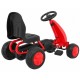 Kart cu pedale roti si scaun din plastic 60x35x39 cm Gokart - Rosu