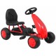Kart cu pedale roti si scaun din plastic 60x35x39 cm Gokart - Rosu