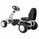 Kart cu pedale roti si scaun din plastic 60x35x39 cm Gokart - Alb