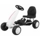 Kart cu pedale roti si scaun din plastic 60x35x39 cm Gokart - Alb